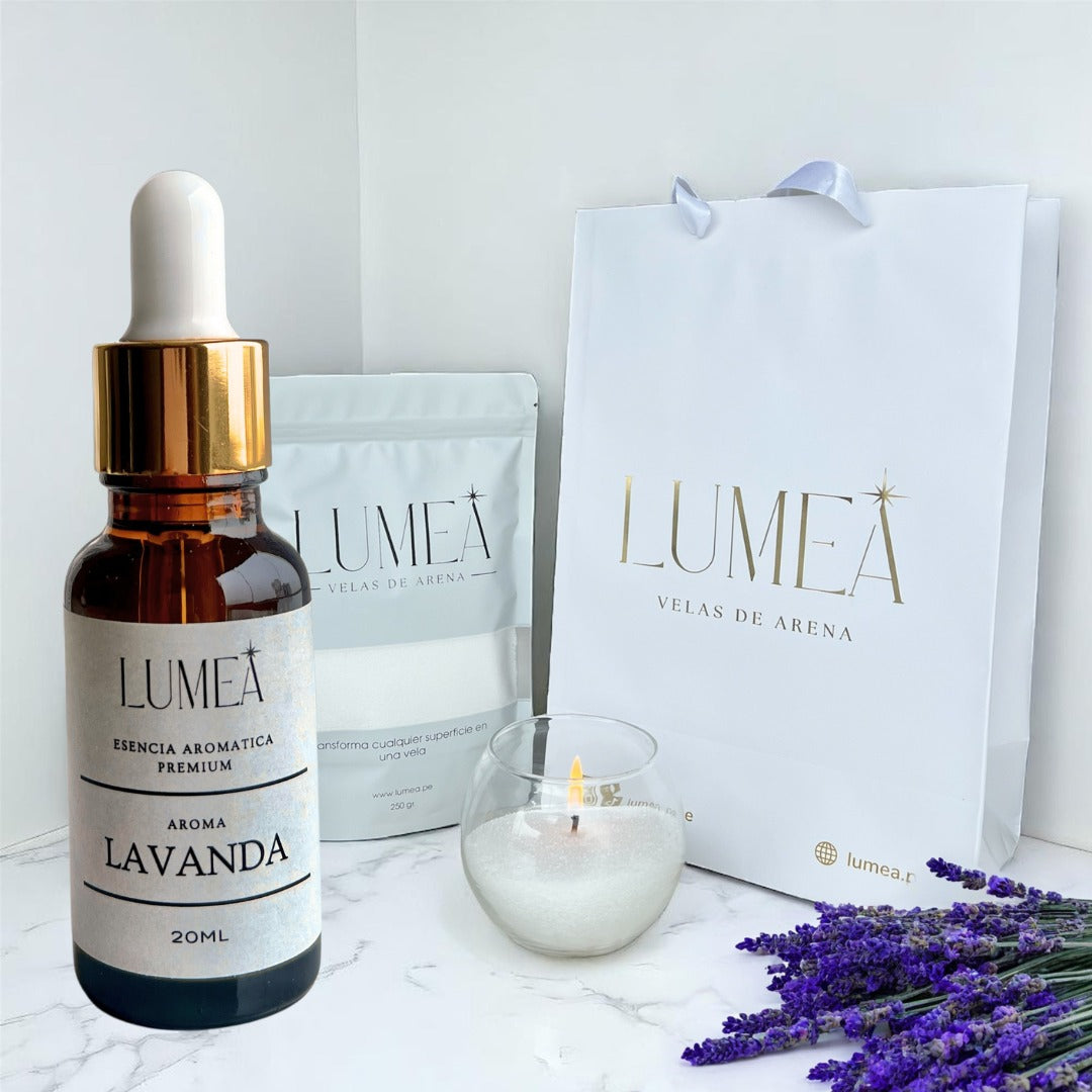 Pack Bestseller: Velas de arena + Esencia Aromática + Mechas + Bowl 🎁