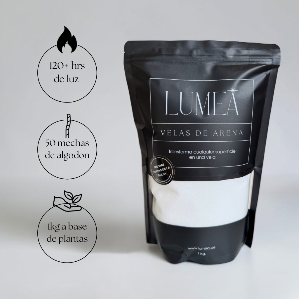 Refill velas de arena 1KG + 50 mechas