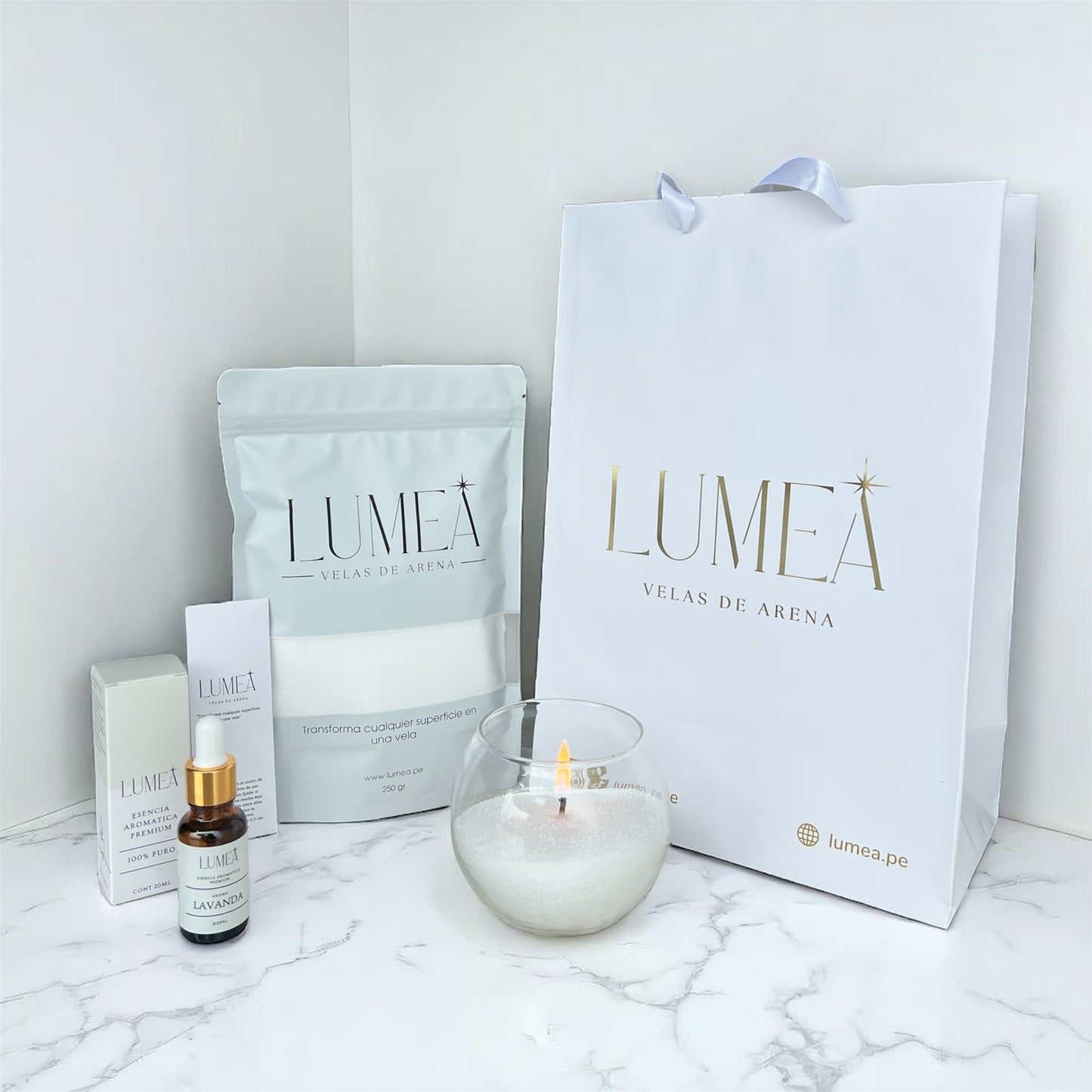 Pack Bestseller: Velas de arena + Esencia Aromática + Mechas + REGALO  🎁