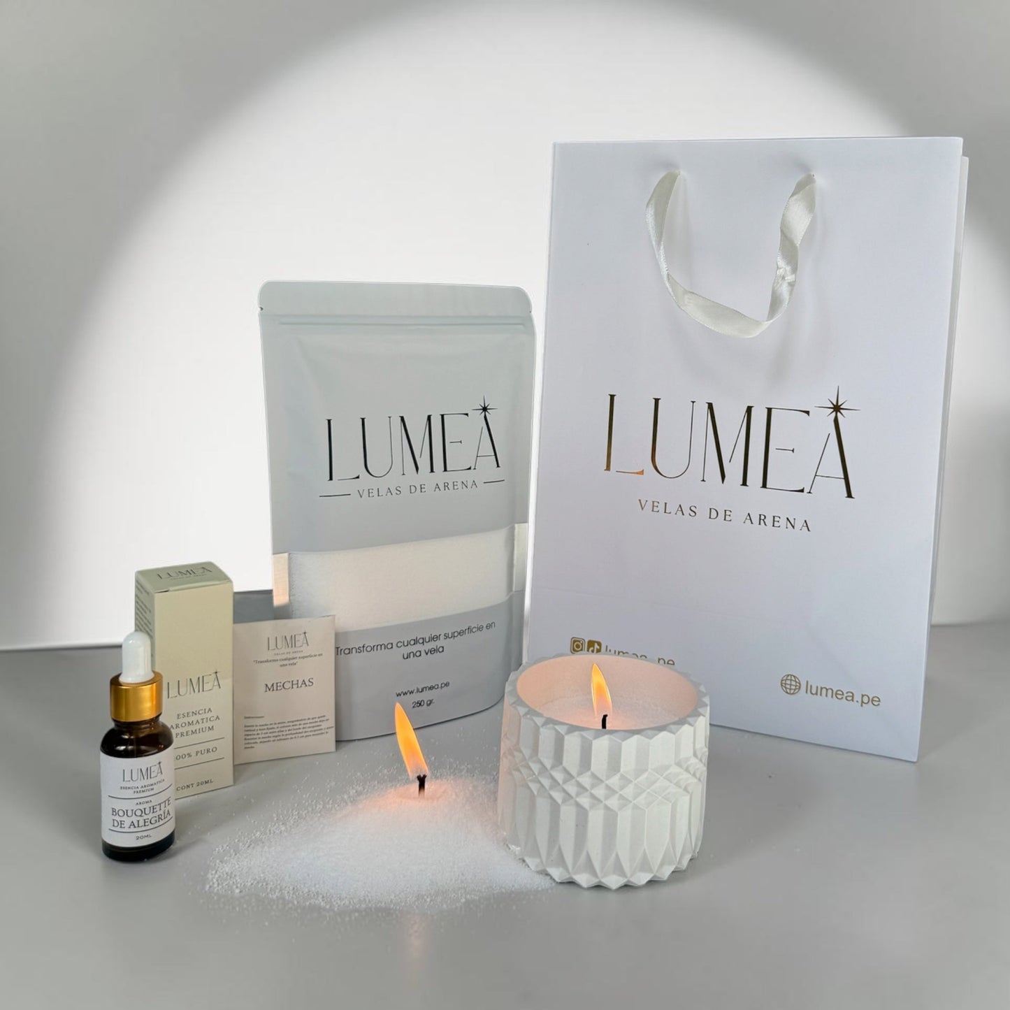 Pack Bestseller: Velas de arena + Esencia Aromática + Mechas + Bowl a elección 🎁