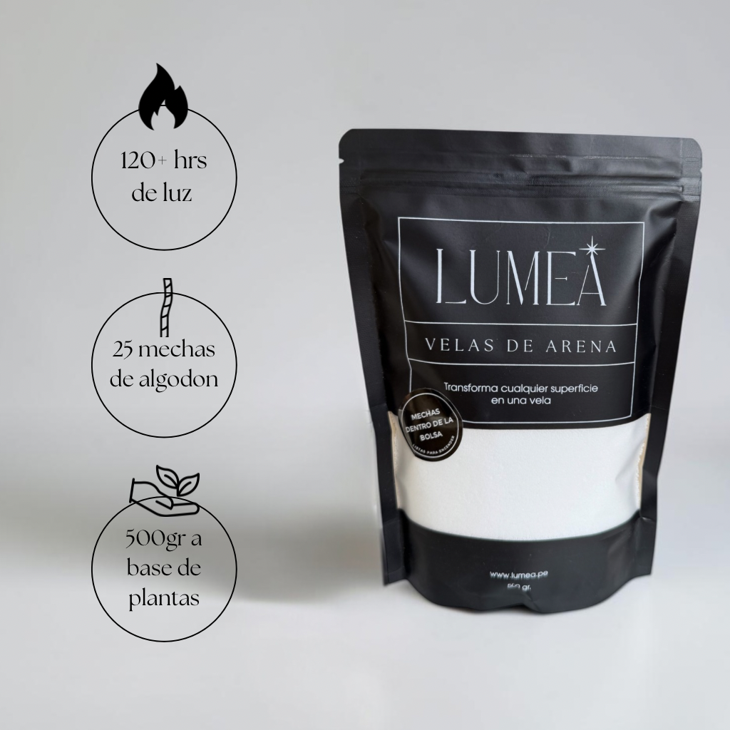 Refill velas de arena 500gr + 25 mechas