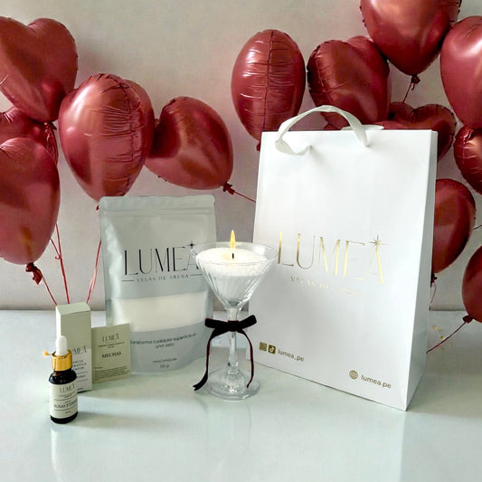 Pack Valentine’s Coquette ♥️ Velas de arena + Esencia Aromática + Mechas + Bowl