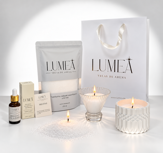 Pack Bestseller: Velas de arena + Esencia Aromática + Mechas + Bowl a elección 🎁