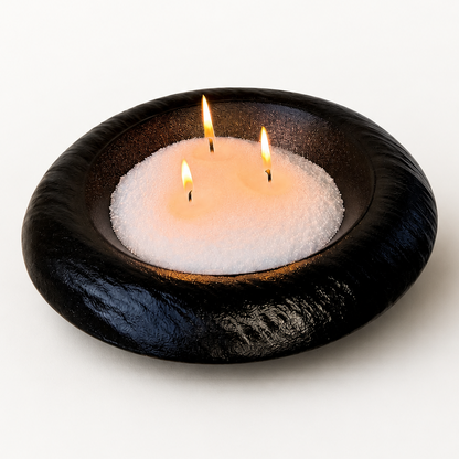 Pack Noir 1kg  : Velas de arena + Mechas + Bowl