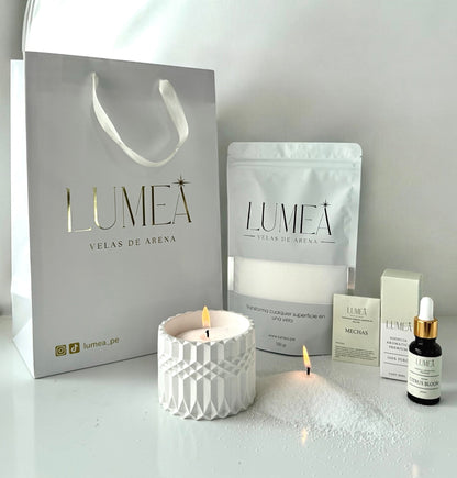 Pack Bestseller: Velas de arena + Esencia Aromática + Mechas + Bowl 🎁