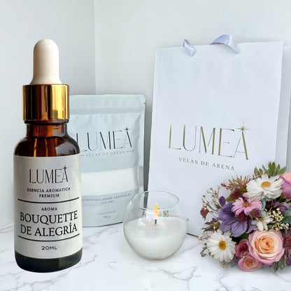 Pack Bestseller: Velas de arena + Esencia Aromática + Mechas + Bowl 🎁