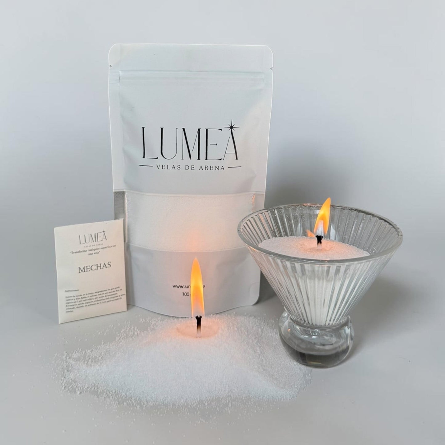 Pack Mini Discovery: 100gr velas de arena + Mechas + Bowl