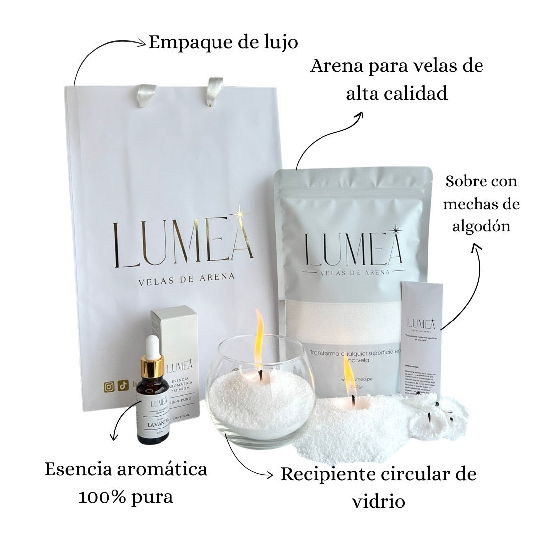 Pack Bestseller: Velas de arena + Esencia Aromática + Mechas + Bowl 🎁