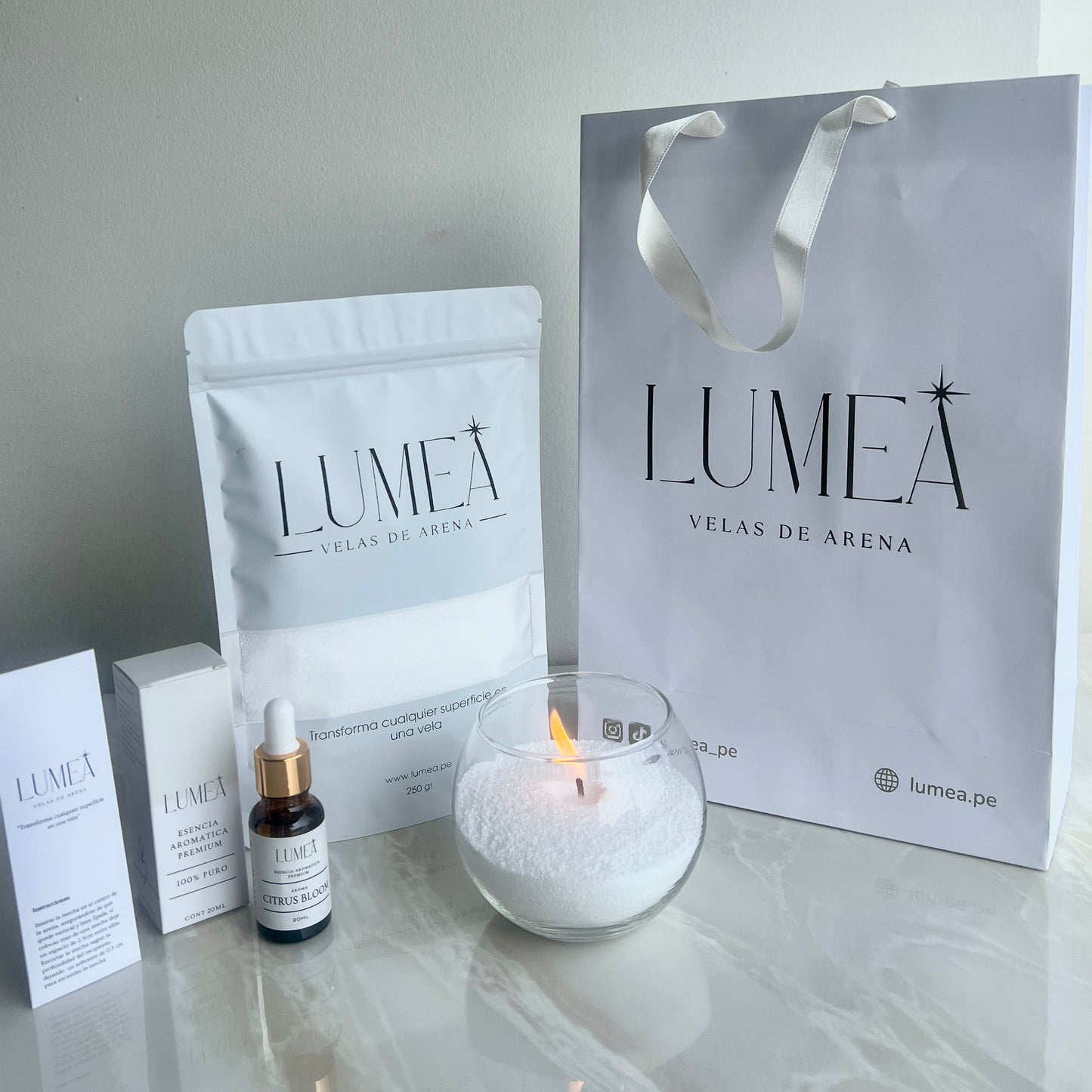 Pack Bestseller: Velas de arena + Esencia Aromática + Mechas + REGALO  🎁
