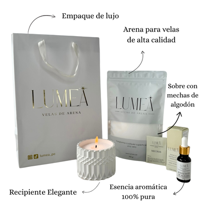 Pack Bestseller: Velas de arena + Esencia Aromática + Mechas + Bowl 🎁