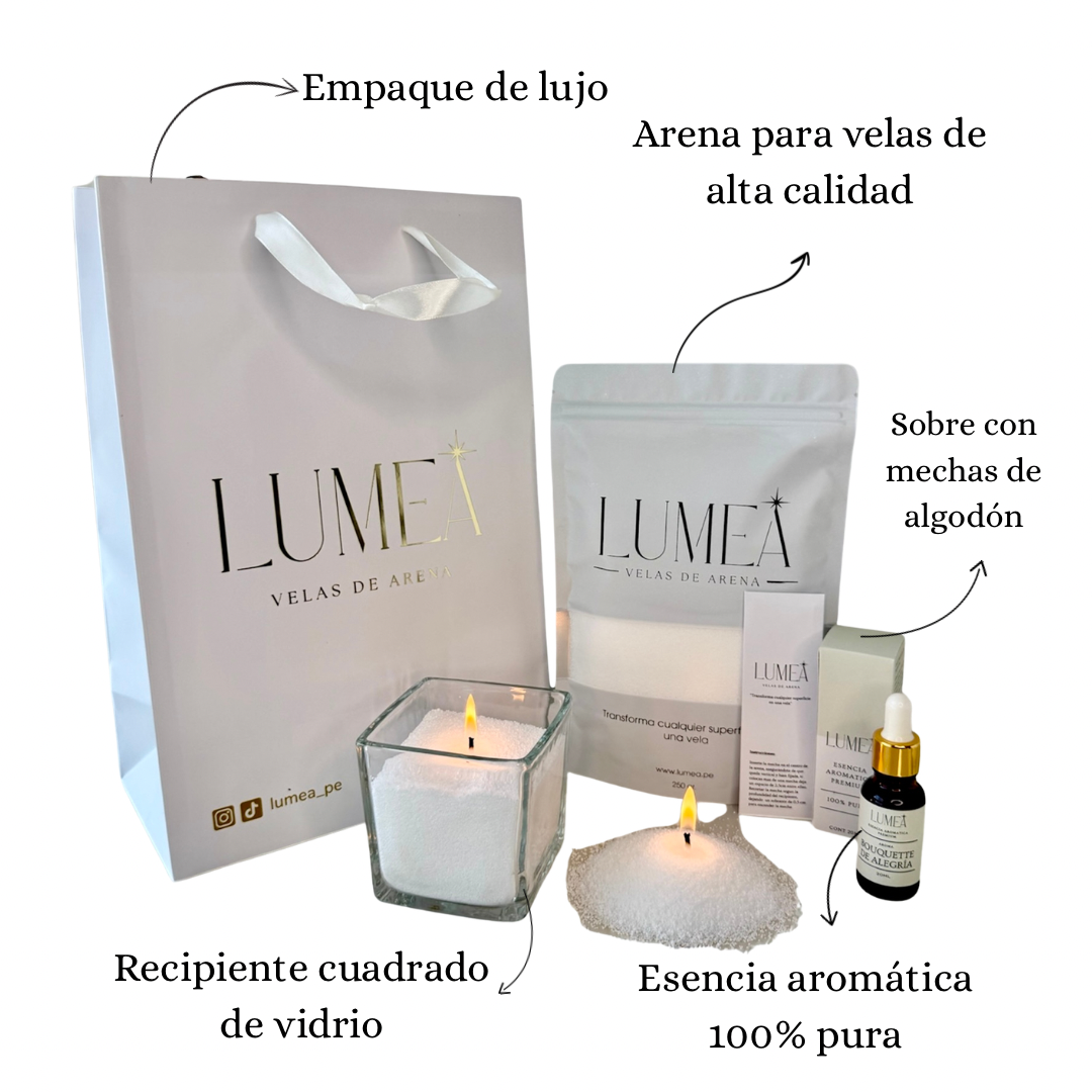 Pack Bestseller: Velas de arena + Esencia Aromática + Mechas + Bowl 🎁