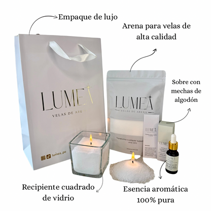 Pack Bestseller: Velas de arena + Esencia Aromática + Mechas + Bowl 🎁