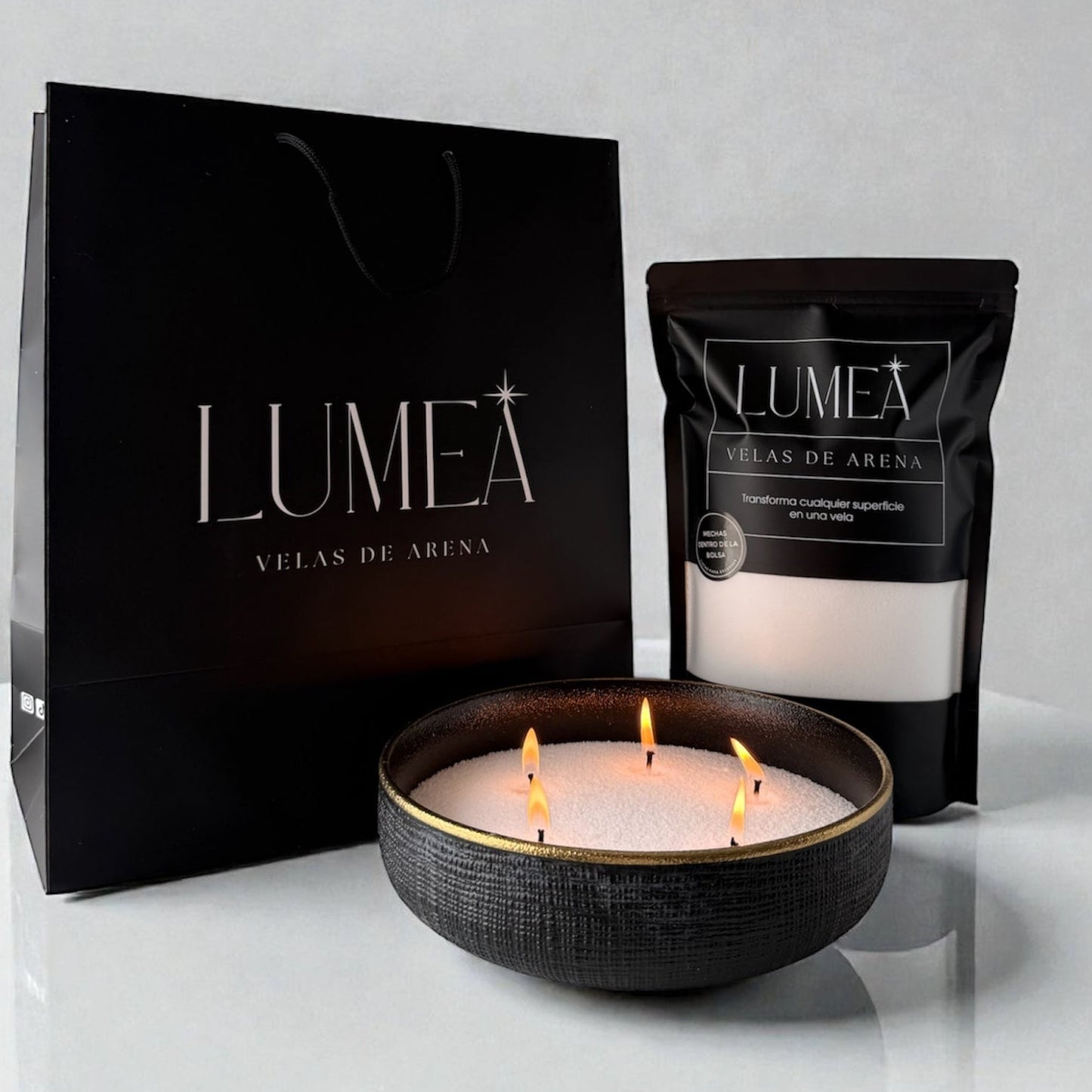 Pack Exclusive 1KG: Velas de arena + Mechas + Bowl XL🎁