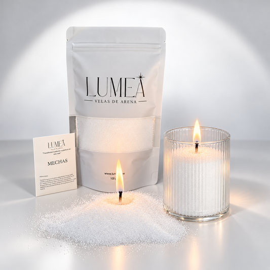 Pack Mini Discovery: 100gr velas de arena + Mechas + Bowl