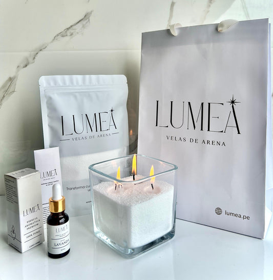 Pack Bestseller: Velas de arena + Esencia Aromática + Mechas + REGALO  🎁